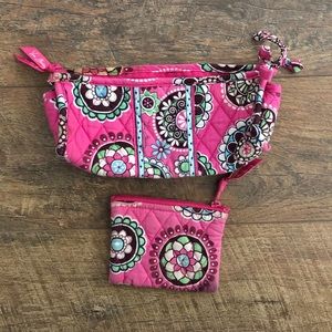 VERA BRADLEY Pink Cosmetic Case + FREE coin purse